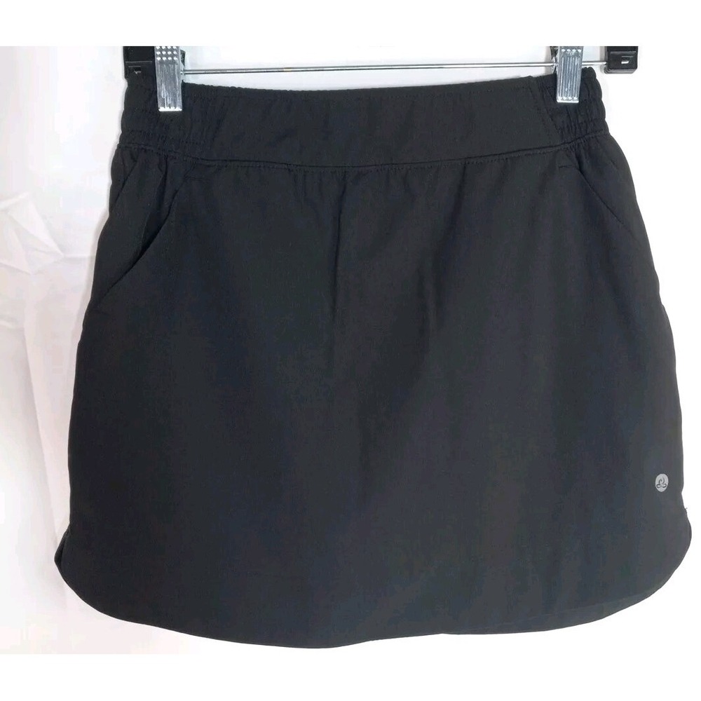 Apana Women Black Athletic Elastic Waist With Pockets Skort Size Small